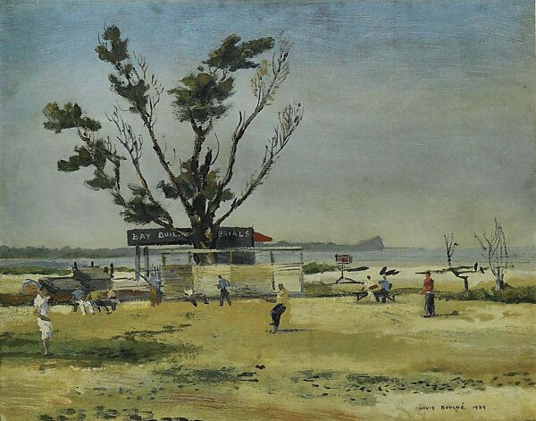 Baseball Game, Long Island, Louis Bouché (American, New York, New York 1896–1969 Pittsfield, Massachusetts), Oil on canvas 