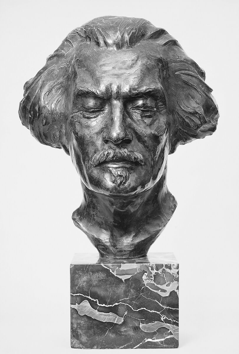 Paderewski the Artist, Malvina Cornell Hoffman (American, New York 1885–1966 New York), Bronze (marble base) 