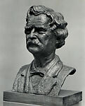 Bust of Mark Twain (Samuel Clemens), Gladys Lewis Bush (American, Proberta, California 1897–1954 Los Angeles, California), Bronze 