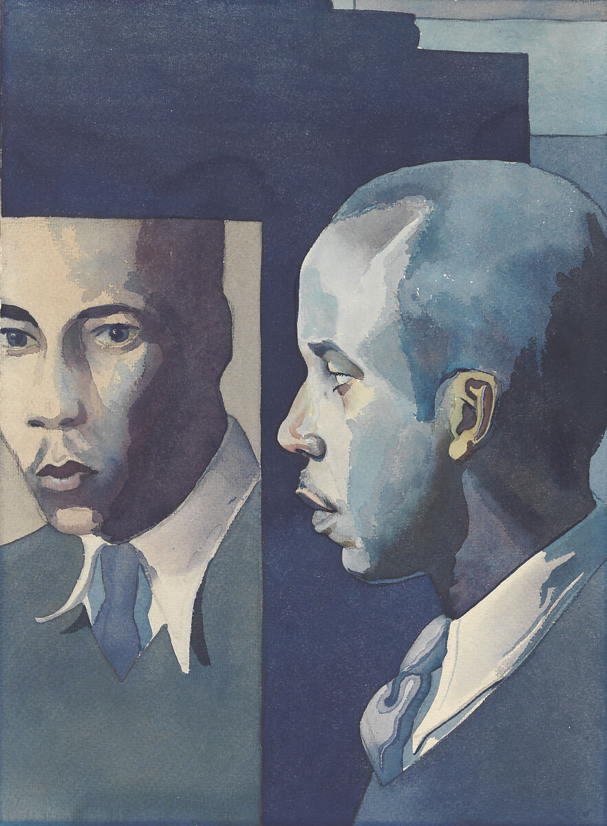 Self-Portrait, Samuel Joseph Brown, Jr.  American, Watercolor, charcoal, and graphite on paper