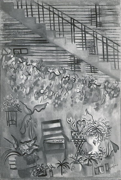 Carey's Backyard, Loren MacIver (American, New York 1909–1998 New York), Oil on canvas