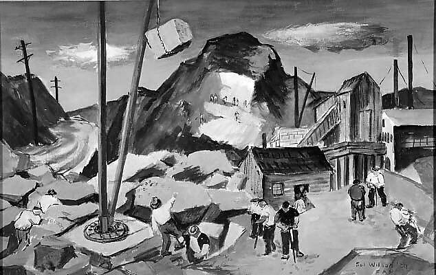 Granite, Sol Wilson (American, 1896–1974), Gouache and watercolor with graphite on board 