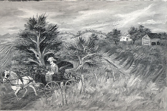 Horse and Buggy, Reginald Wilson (American, 1909–1993), Oil on canvas 