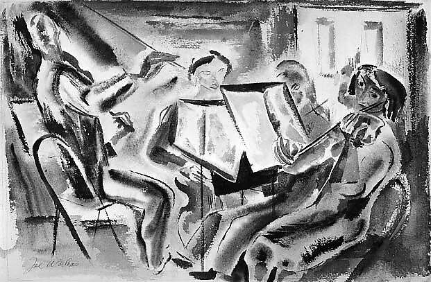 Chamber Music Group, Joseph Wolins (American, Atlantic City, New Jersey 1915–1999 New York), Watercolor and graphite on paper 