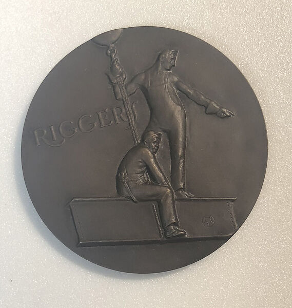 Riggers; Riveters, Mahonri Mackintosh Young (American, Salt Lake City, Utah 1877–1957 Norwalk, Connecticut), Bronze, dark brown patina 