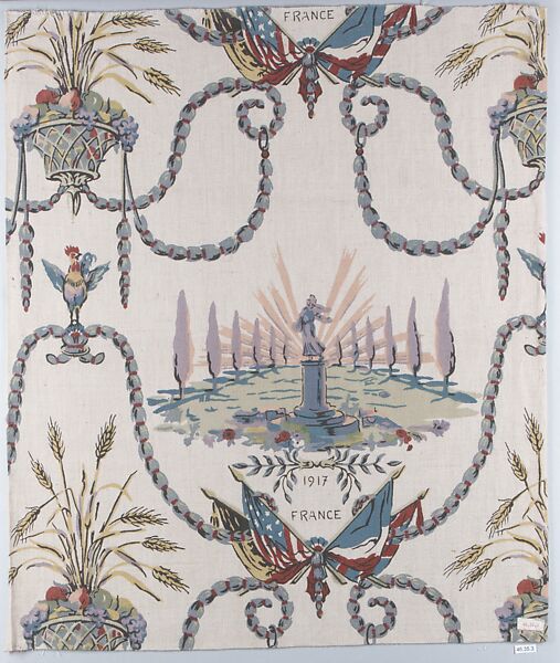 French Monument, Unknown Designer, Linen and cotton 