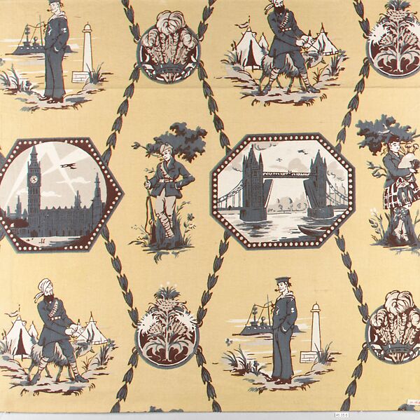 Troops of the British Empire, Unknown Designer, Linen and cotton 