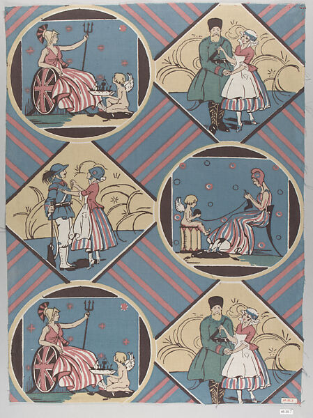 "Marianne", Toile de Guerre (War Toile), Unknown Designer, Printed linen and cotton 