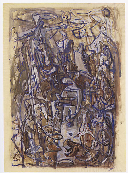 The Last Supper, Mark Tobey (American, Centerville, Wisconsin 1890–1976 Basel), Tempera on paper 