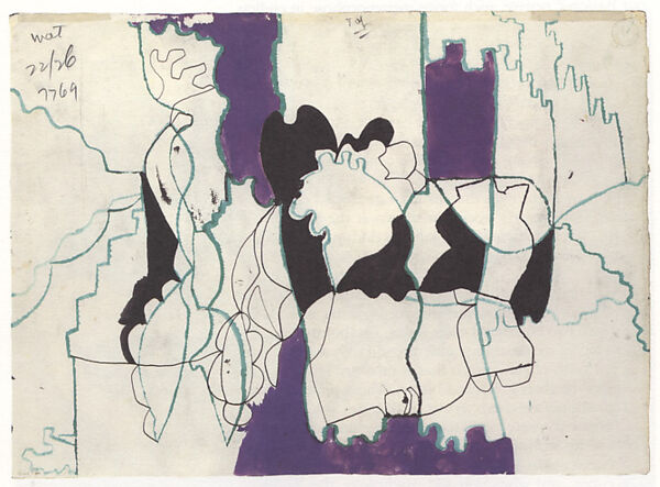 Florida Seascape (recto); Untitled (verso), William Baziotes (American, Pittsburgh, Pennsylvania 1912–1963 New York), Opaque watercolor, watercolor, and black ink on paper