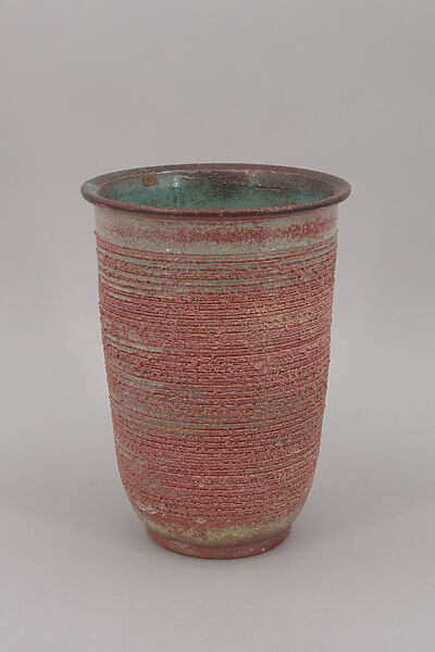 Vase, Harold E. Riegger (American, Ithaca, New York 1913–2005), Stoneware, glazed 