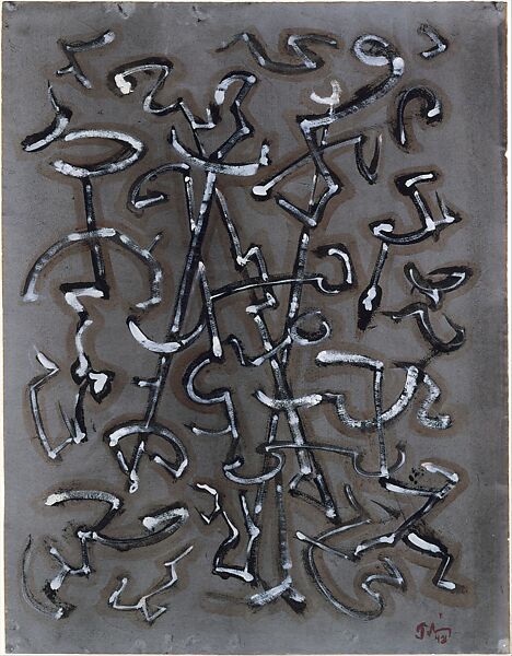 Transit, Mark Tobey (American, Centerville, Wisconsin 1890–1976 Basel), Tempera, ink, wash, and chalk on paper 