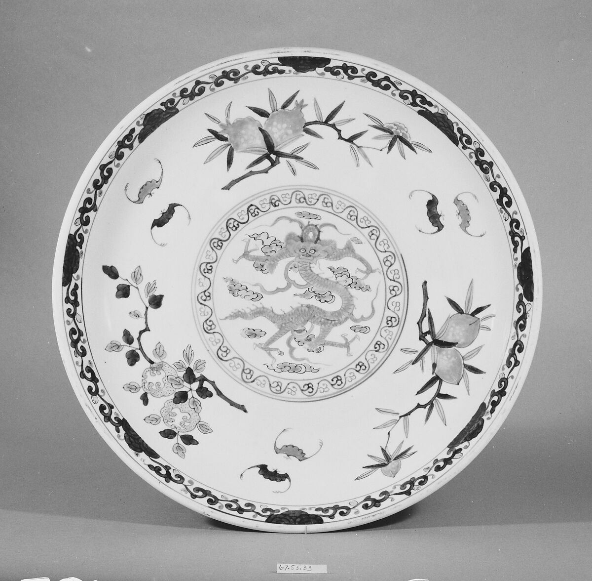 Plate (one of a pair), Porcelain decorated in underglaze enamels (Arita ware, Imari style), Japan 