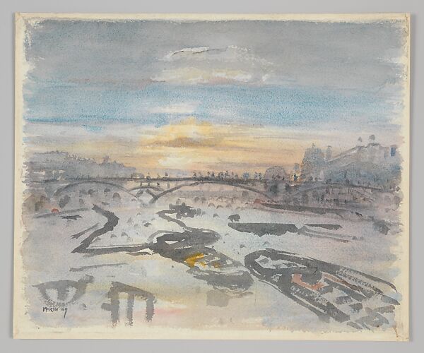 The Seine, Paris, John Marin (American, Rutherford, New Jersey 1870–1953 Cape Split, Maine), Watercolor and graphite on paper 