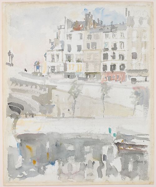 Along the Seine, John Marin (American, Rutherford, New Jersey 1870–1953 Cape Split, Maine), Watercolor and graphite on paper 