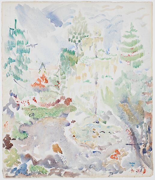 Tree Interior, Small Point, Maine, John Marin (American, Rutherford, New Jersey 1870–1953 Cape Split, Maine), Watercolor and graphite on paper 