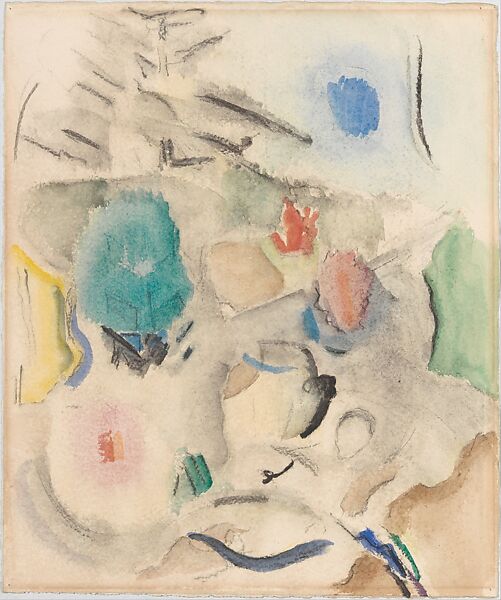 Tree Forms, Maine, John Marin (American, Rutherford, New Jersey 1870–1953 Cape Split, Maine), Watercolor and charcoal on paper 
