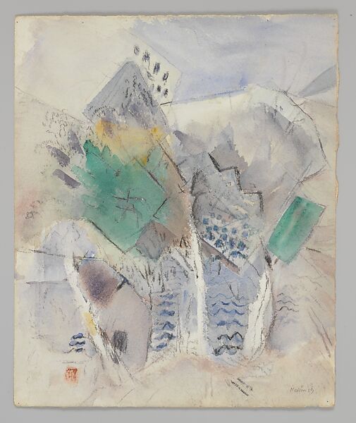 Tree Forms, Stonington, Maine, John Marin (American, Rutherford, New Jersey 1870–1953 Cape Split, Maine), Watercolor and charcoal on paper 