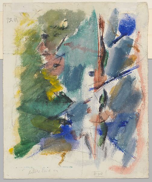 The Marin with the Warning on the Back (recto); Landscape (verso), John Marin (American, Rutherford, New Jersey 1870–1953 Cape Split, Maine), Watercolor and charcoal on paper (recto and verso)