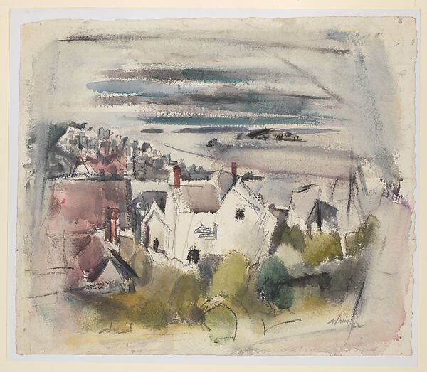 Stonington - from Green Head, Maine, John Marin (American, Rutherford, New Jersey 1870–1953 Cape Split, Maine), Watercolor, charcoal, and graphite on paper 