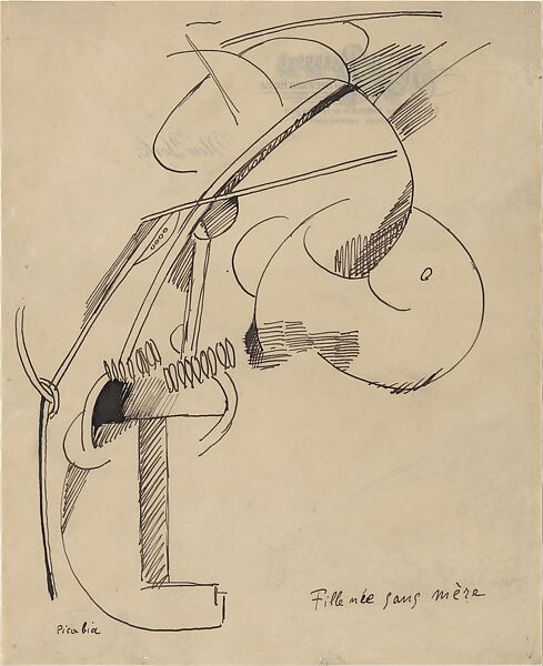 Girl Born without a Mother, Francis Picabia (French, Paris 1879–1953 Paris), Ink on paper 
