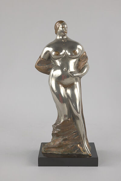 Standing Nude, Gaston Lachaise (American (born France) Paris 1882–1935 New York), Nickel-plated bronze