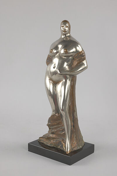 Standing Nude, Gaston Lachaise (American (born France) Paris 1882–1935 New York), Nickel-plated bronze