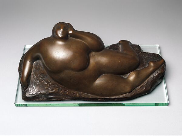 The Mountain, Gaston Lachaise (American (born France) 1882–1935), Bronze, with artist-designed glass plinth 