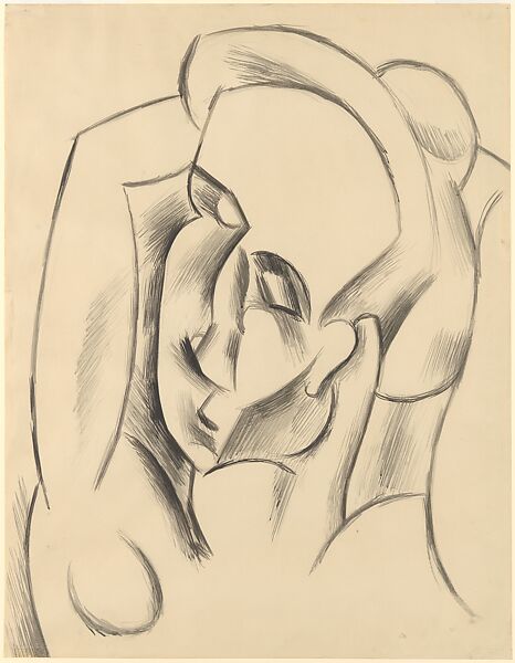 Head of a Woman, Pablo Picasso  Spanish, Ink and charcoal on paper