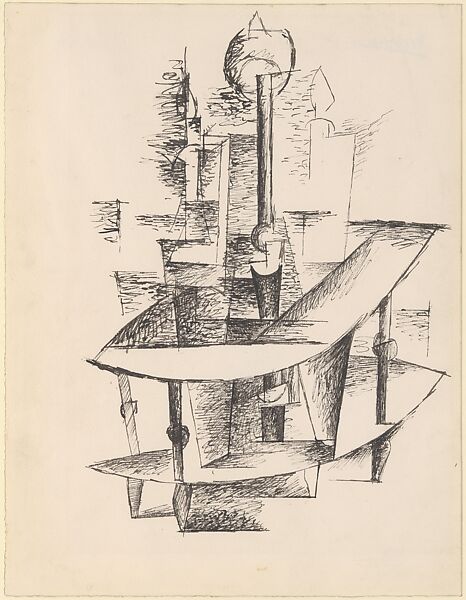 Still Life with Cruet Set, Pablo Picasso  Spanish, Ink on paper