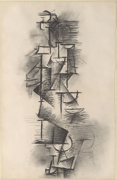 Standing Female Nude, Pablo Picasso  Spanish, Charcoal on paper