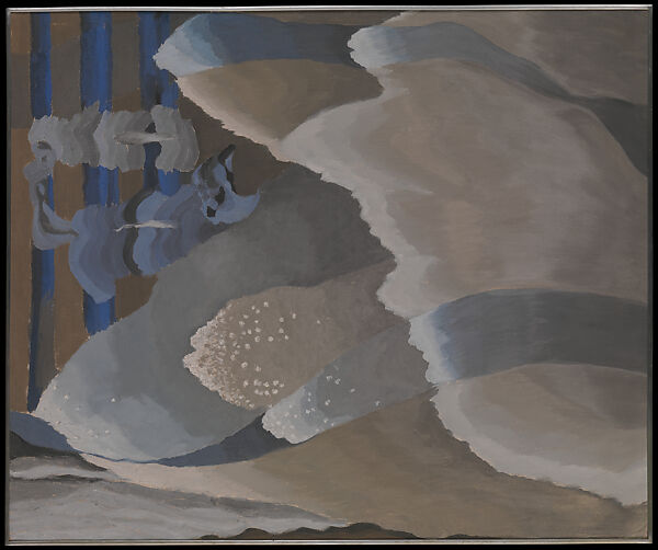 Reaching Waves, Arthur Dove (American, Canandaigua, New York 1880–1946 Huntington, New York), Oil and aluminum paint on canvas 