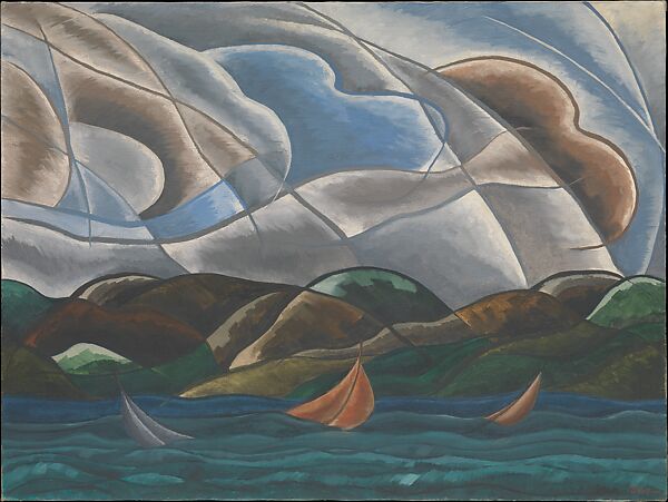 Clouds and Water, Arthur Dove (American, Canandaigua, New York 1880–1946 Huntington, New York), Oil on canvas, with selective varnish 
