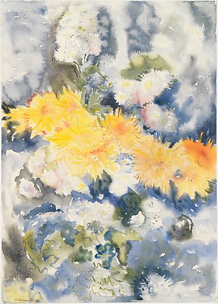 Yellow and Blue, Charles Demuth (American, Lancaster, Pennsylvania 1883–1935 Lancaster, Pennsylvania), Watercolor on paper 