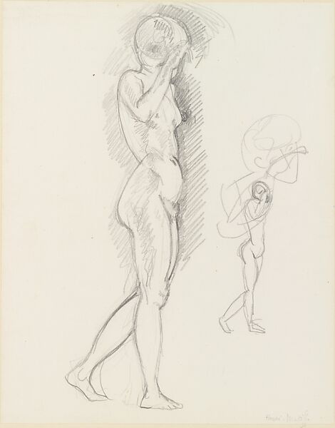 Walking Nude, Henri Matisse (French, Le Cateau-Cambrésis 1869–1954 Nice), Graphite on paper mounted on papers 