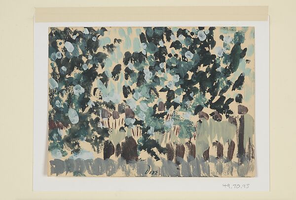 Green Leaves, Arthur Dove (American, Canandaigua, New York 1880–1946 Huntington, New York), Matte opaque paint on paper 