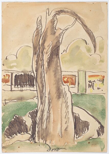 Tree, Arthur Dove (American, Canandaigua, New York 1880–1946 Huntington, New York), Watercolor and ink on paper 