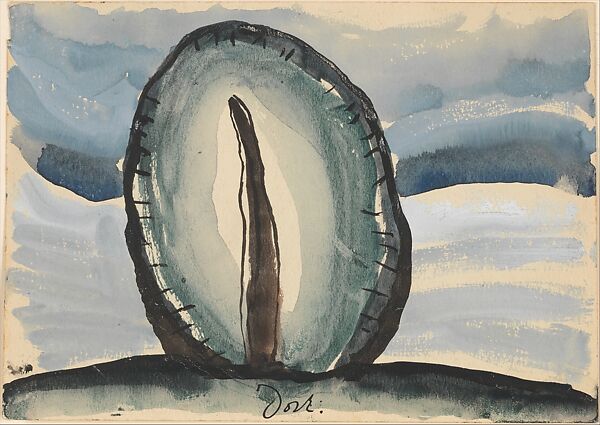 Tree, Arthur Dove (American, Canandaigua, New York 1880–1946 Huntington, New York), Watercolor, matte opaque paint and ink on paper 