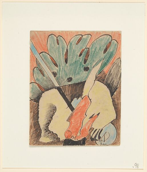 Untitled, Arthur Dove (American, Canandaigua, New York 1880–1946 Huntington, New York), Pen and black ink and crayon on paper 