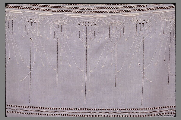Banquet cloth, Hector Guimard (French, Lyons 1867–1942 New York), Cotton on linen