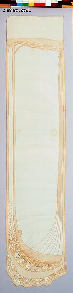 Window curtain, Hector Guimard (French, Lyons 1867–1942 New York), Silk on net 