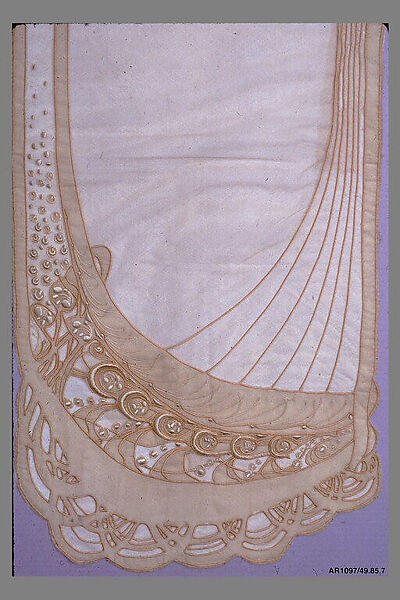 Window curtain, Hector Guimard (French, Lyons 1867–1942 New York), Silk on net