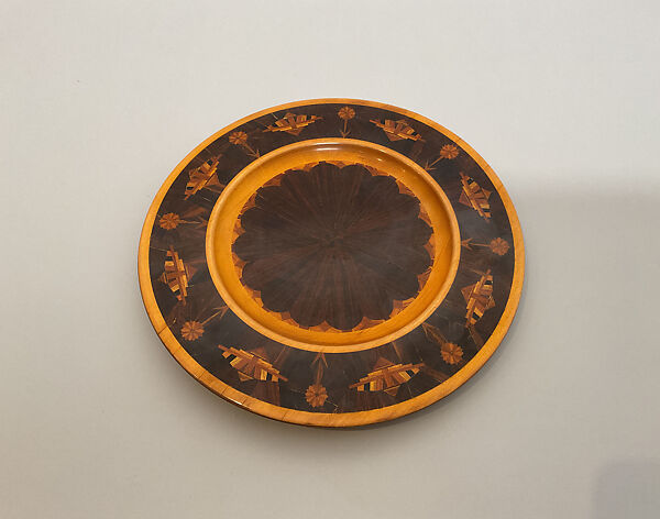 Plate, Howard Whipple (American, Rice, Minnesota 1881–1959 Almeda, California), Wood intarsia 