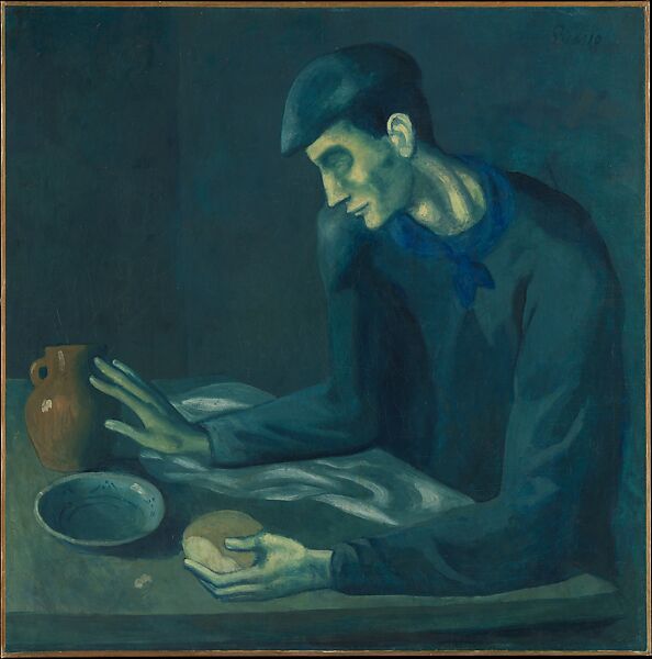 The Blind Man's Meal, Pablo Picasso (Spanish, Malaga 1881–1973 Mougins, France), Oil on canvas 