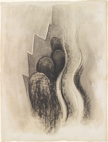 Drawing XIII, Georgia O&#39;Keeffe (American, Sun Prairie, Wisconsin 1887–1986 Santa Fe, New Mexico), Charcoal on paper 