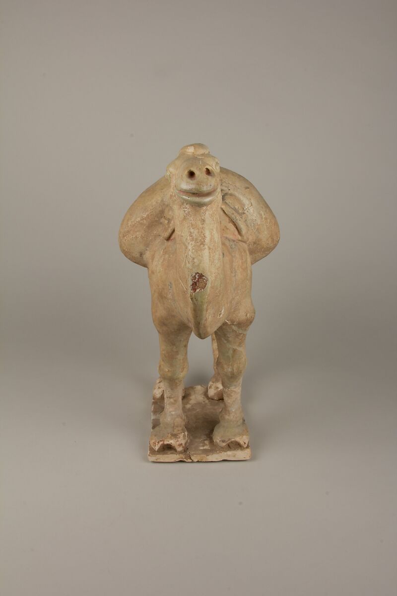 Two camels, a: Earthenware; b: Earthenware with traces of pigment, China