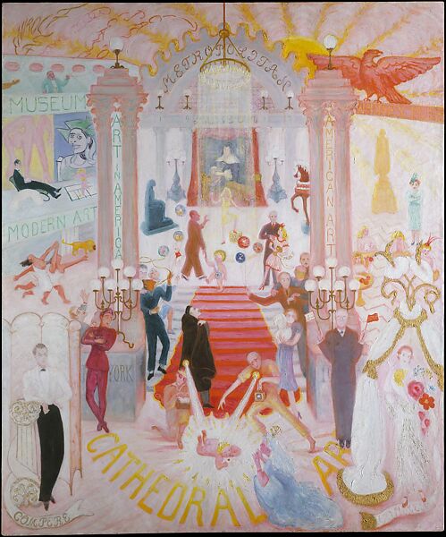 The Cathedrals of Art, Florine Stettheimer (American, Rochester, New York 1871–1944 New York, New York), Oil on canvas 