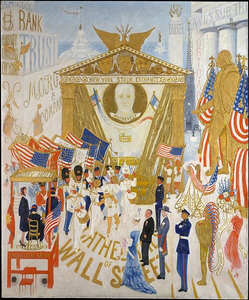 The Cathedrals of Wall Street, Florine Stettheimer (American, Rochester, New York 1871–1944 New York, New York), Oil on canvas 