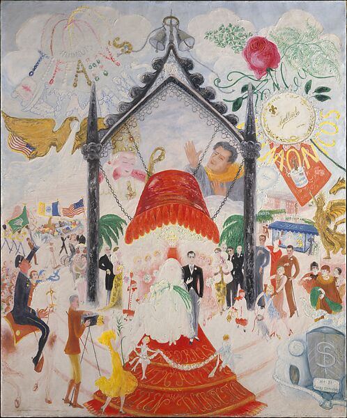 The Cathedrals of Fifth Avenue, Florine Stettheimer (American, Rochester, New York 1871–1944 New York, New York), Oil on canvas 
