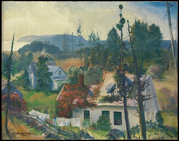 The Red Vine, Matinicus Island, Maine, George Bellows (American, Columbus, Ohio 1882–1925 New York), Oil on lumbercore panel 